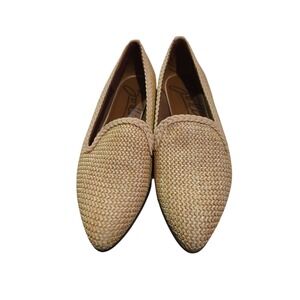Zodiac Hill‎ Womens Loafers Size 9 Woven Pointed Toe Flats Rafia Boho Old Money